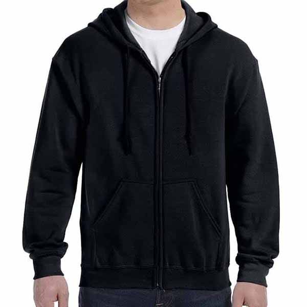 black zipper hoody