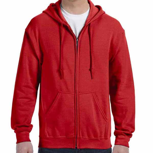 red zipper hoody
