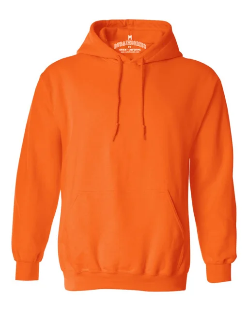 Safety Orange Adult pullover hoodie
