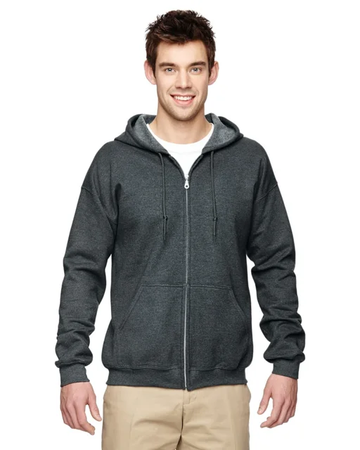 Gray Adult full-zip hoodie