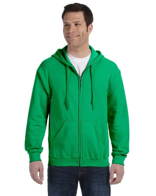 Green Adult full-zip hoodie