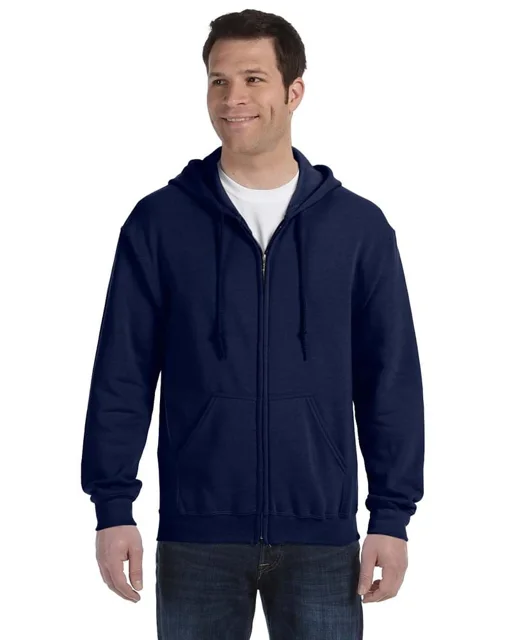 Navy Blue Adult full-zip hoodie