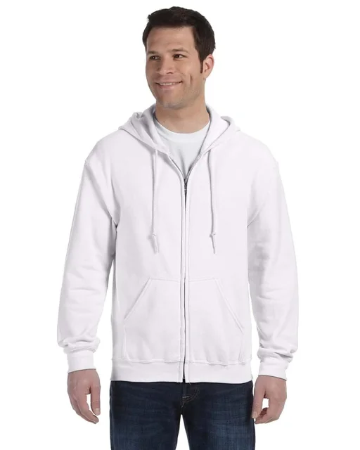 White Adult full-zip hoodie