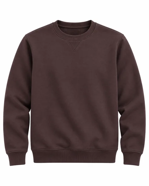 Chocolate Round-neck sweatshirt