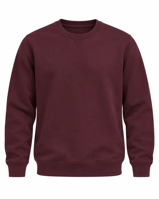 Burgundy Round-neck sweatshirt