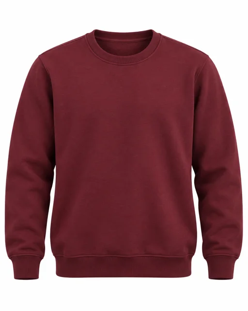 Maroon Round-neck sweatshirt