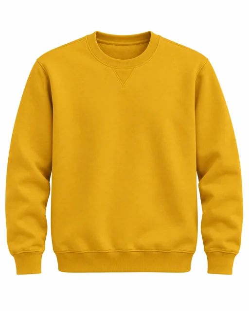 Golden Yellow Round-neck sweatshirt