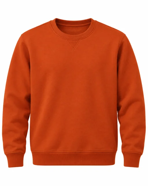 Orange Round-neck sweatshirt