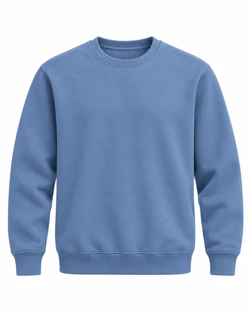 Light Blue Round-neck sweatshirt