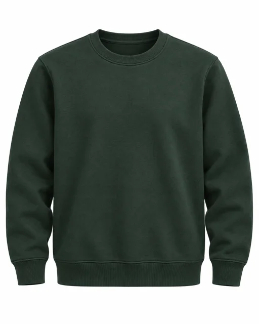 Dark Green Round-neck sweatshirt