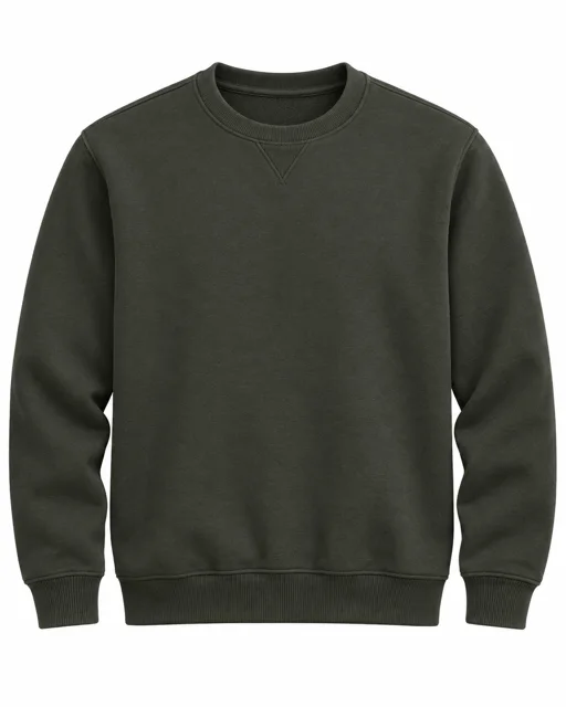 Military Green Round-neck sweatshirt