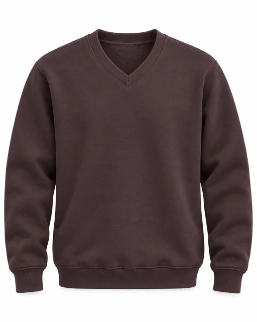 Chocolate V-neck sweatshirt