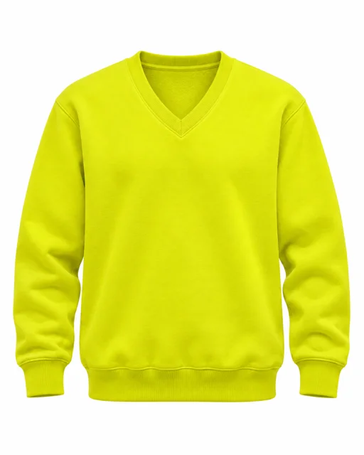 Fluorescent Yellow V-neck sweatshirt