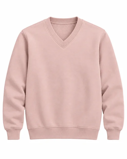 Blush V-neck sweatshirt