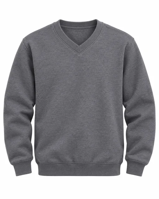 Dark Heather Grey V-neck sweatshirt