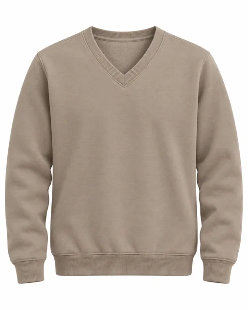 Stone V-neck sweatshirt