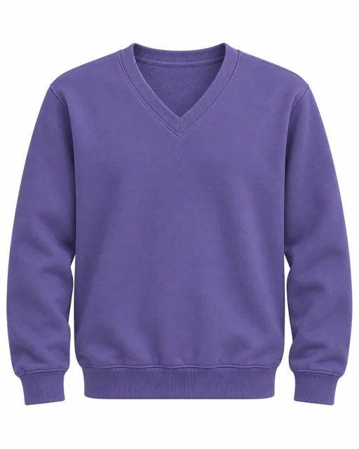 Lavender V-neck sweatshirt