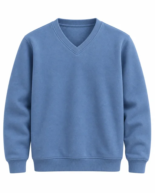 Light Blue V-neck sweatshirt