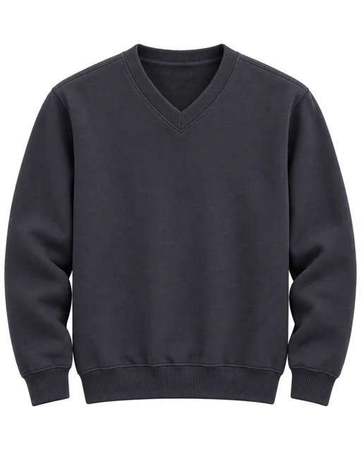 Charcoal V-neck sweatshirt