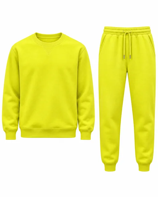 Fluorescent Yellow Sweatshirt & jogger set