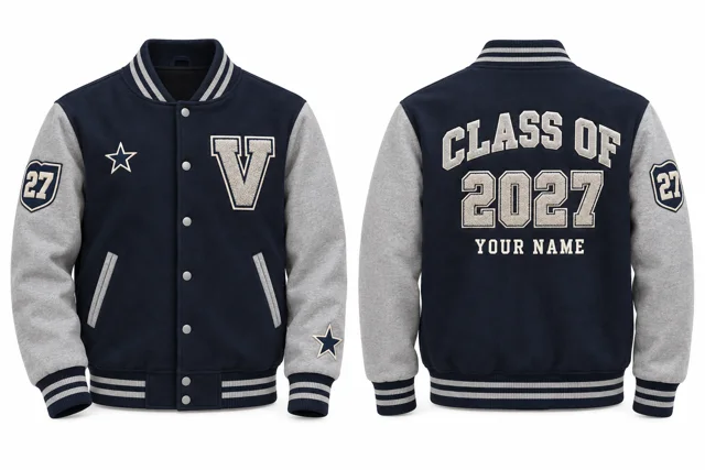 Deep Navy / Sport Grey Varsity jacket