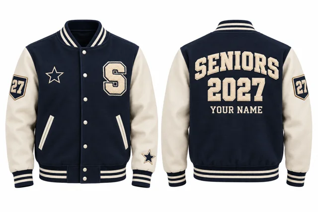 Navy / Cream Varsity jacket