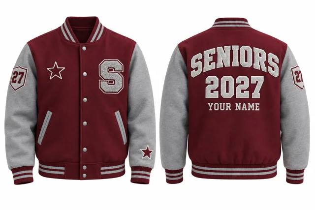 Maroon / Sport Grey Varsity jacket