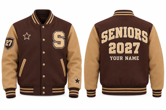 Brown / Camel Varsity jacket