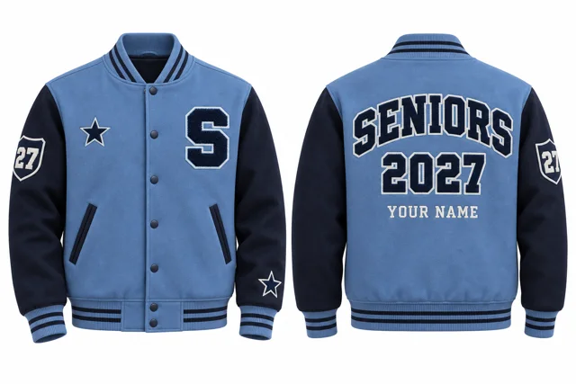 Light Blue / Navy Varsity jacket