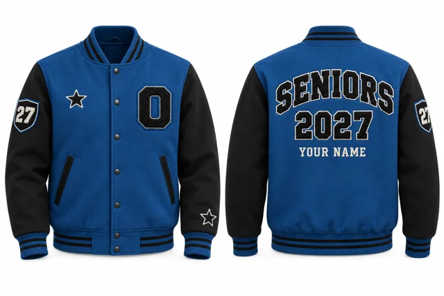 Sapphire / Black Varsity jacket