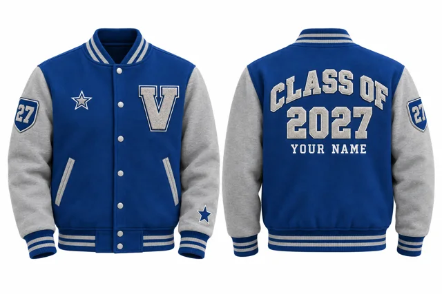 Royal Blue / Sport Grey Varsity jacket