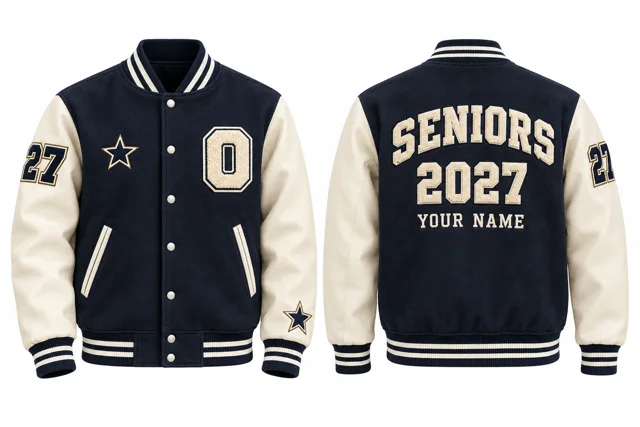 Navy / White Varsity jacket