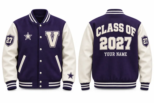 Purple / White Varsity jacket