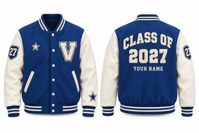 Royal Blue / White Varsity jacket