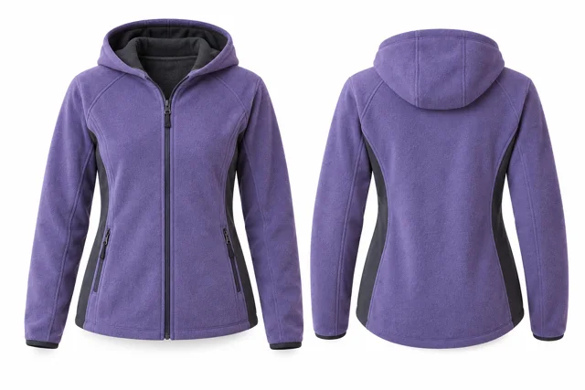 Lavender / Charcoal Hooded winter layer