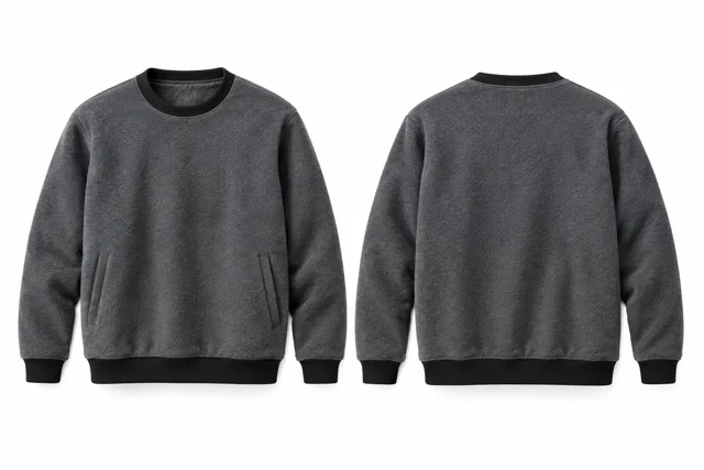 Dark Heather Grey / Black Crew work pullover