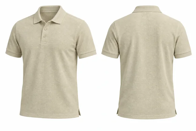 Cream Beige Short sleeves dry-fit polo