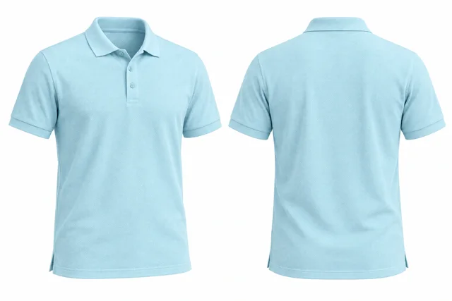 Ice Blue Short sleeves dry-fit polo