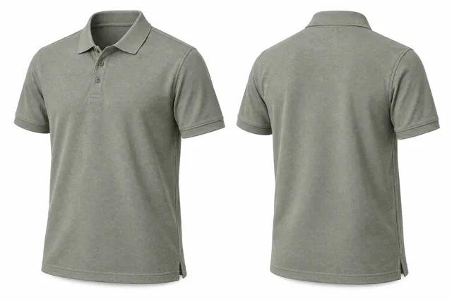 Sage Grey Short sleeves dry-fit polo