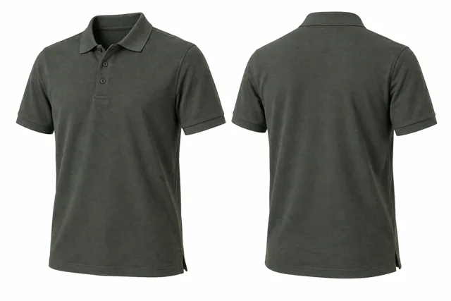 Olive Grey Short sleeves dry-fit polo