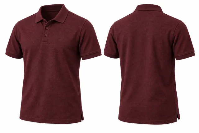 Burgundy Short sleeves dry-fit polo