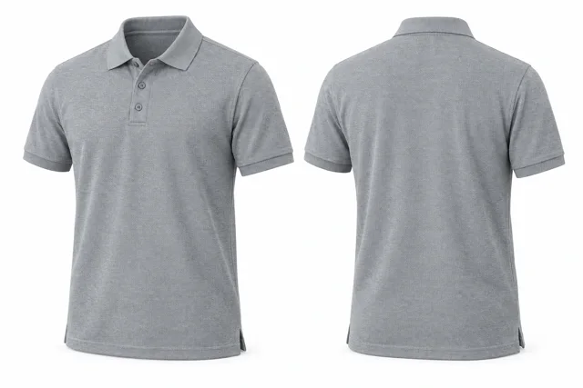 Silver Grey Short sleeves dry-fit polo