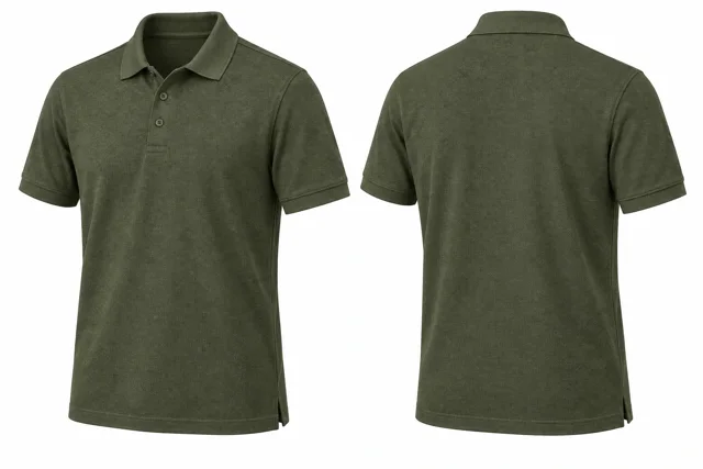 Military Olive Short sleeves dry-fit polo