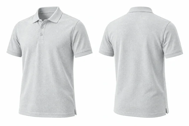 Pale Silver Short sleeves dry-fit polo