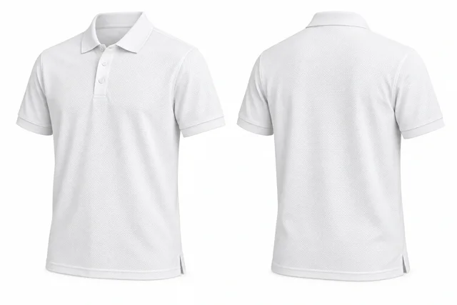 White A Short sleeves dry-fit polo