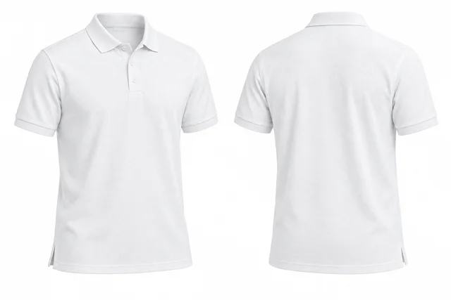 White B Short sleeves dry-fit polo