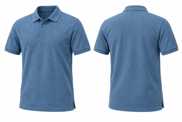 Steel Blue Short sleeves dry-fit polo