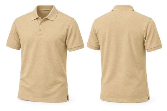 Sand Beige Short sleeves dry-fit polo