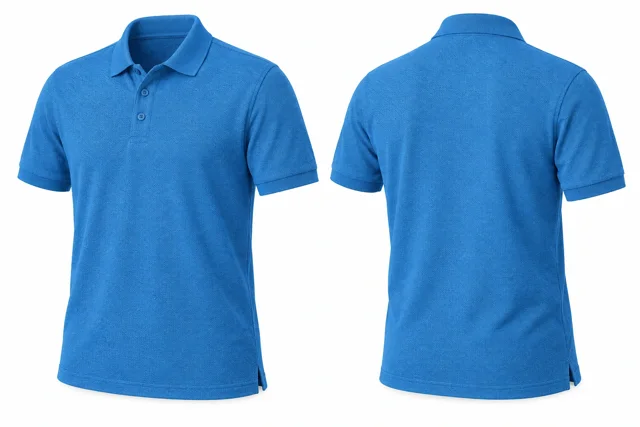 Bright Blue Short sleeves dry-fit polo