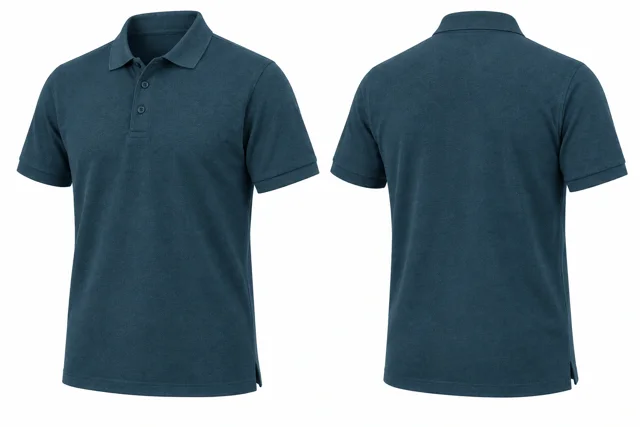 Petrol Blue Short sleeves dry-fit polo